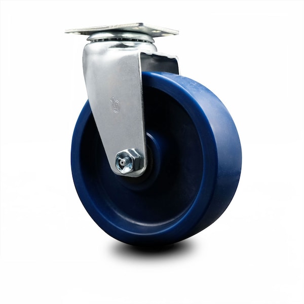 Service Caster 6 Inch Solid Polyurethane Wheel Swivel Caster with Roller Bearing SCC SCC-20S620-SPUR - main